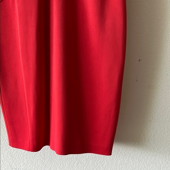 Reiss Red Sheath Dress V-Neck Sleeveless Cocktail size 2 - Picture 5 of 13